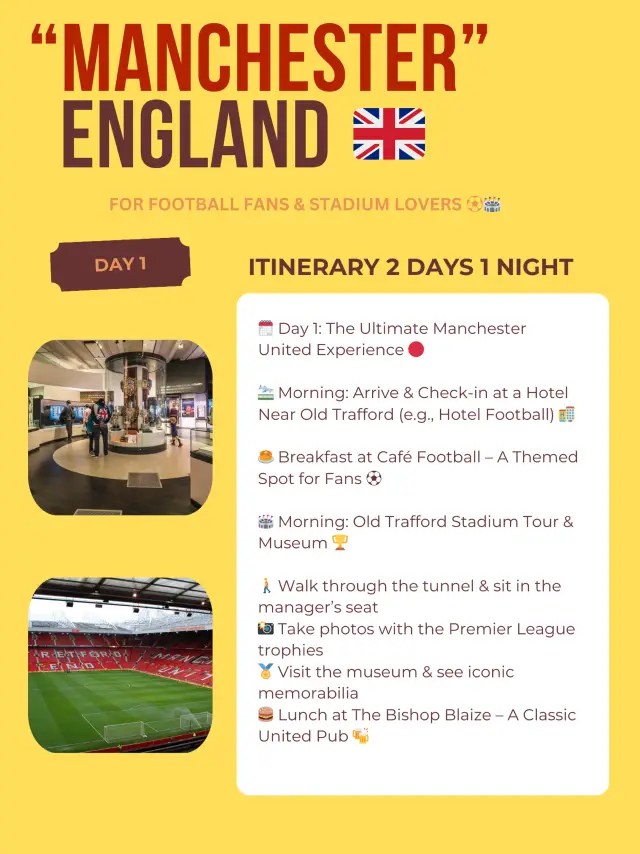 Manchester itinerary ⚽️