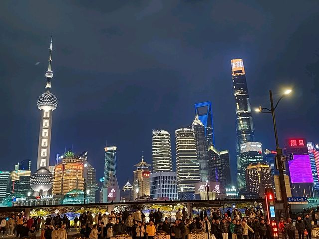 美麗的上海外灘夜景
