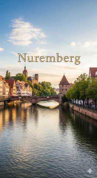 🏰Nuremberg Castle stands tall on a hill.