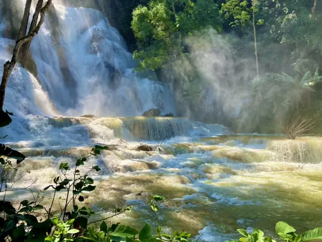 To a Small Paradise in Luang Prabang—The Emerald Glow of Kuang Si Falls