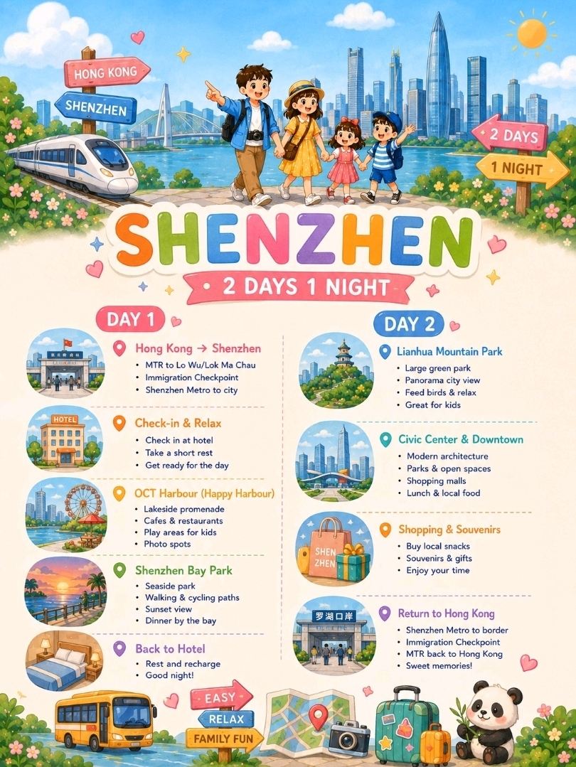 Shenzhen 2-Day, 1-Night Family Slow Travel from Hong Kong | Trip