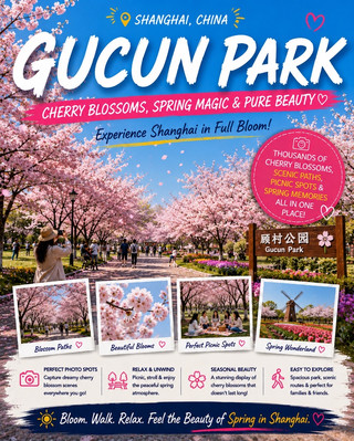 🌸 I Came to Shanghai for the City, but Found a Sea of Cherry Blossoms at Gucun Park✨