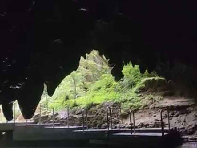 紐西蘭北島坐竹筏看藍光蟲洞