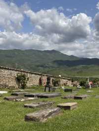 Low-key lovely temple in Mtskheta without tourist crowds 