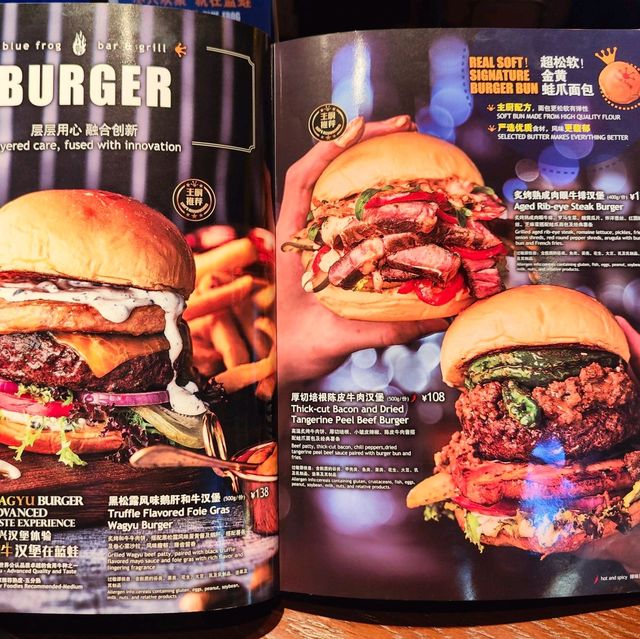 Mouthwatering 🤤 Blue Frog Burgers 🍔