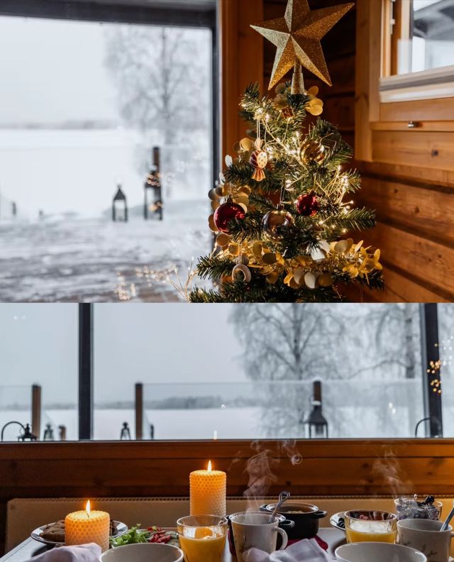 芬蘭冬日童話藍粉天空下的浪漫極光之夜 芬蘭冬日童話藍粉天空下的浪漫極光之夜