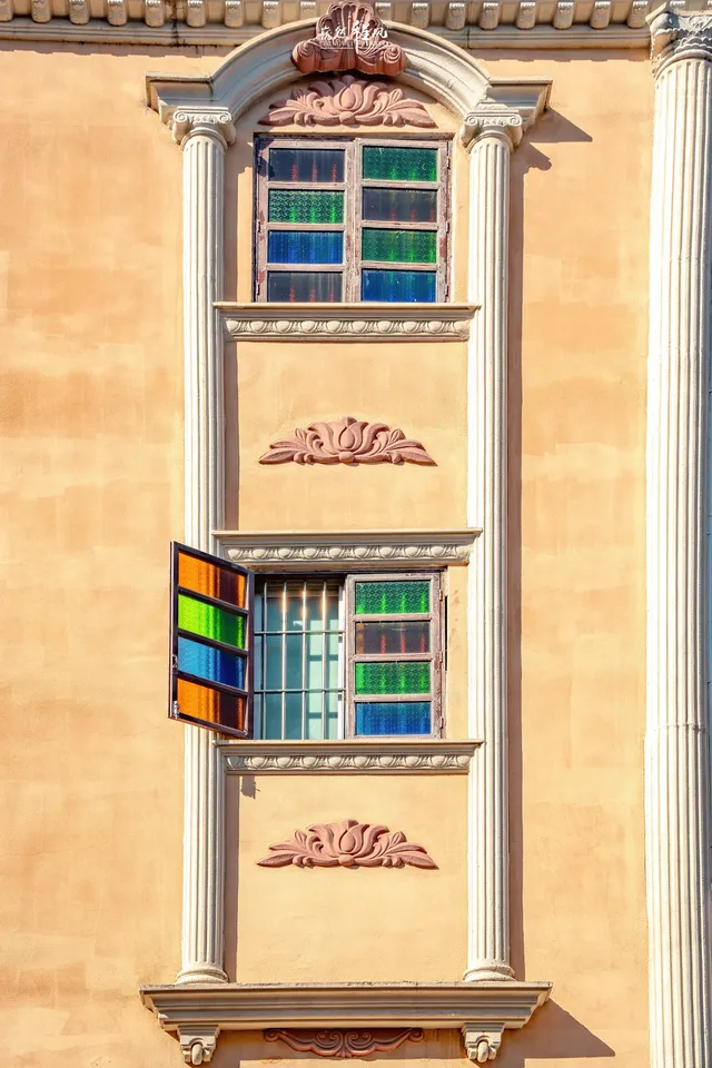 台山 | 百年騎樓裡極具特色的玻璃窗