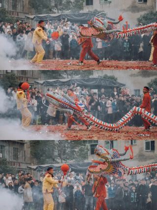 Dragon Lantern Festival on the 13th day of the first lunar month, the annual Tujia Dragon Firework