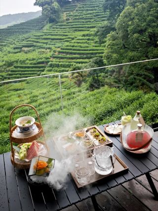 The most beautiful days aren't the rainy ones, but the Longjing tea hills I walked with you.