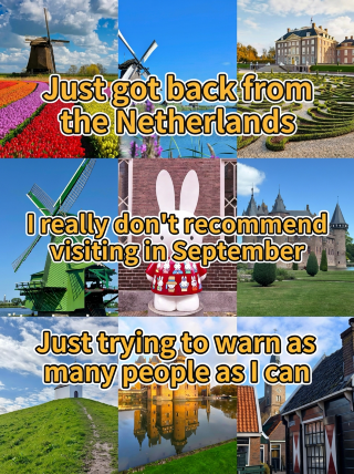 オランダから帰国しました。9月の旅行は本当におすすめしません。一人でも多くの人を思いとどまらせたいです。