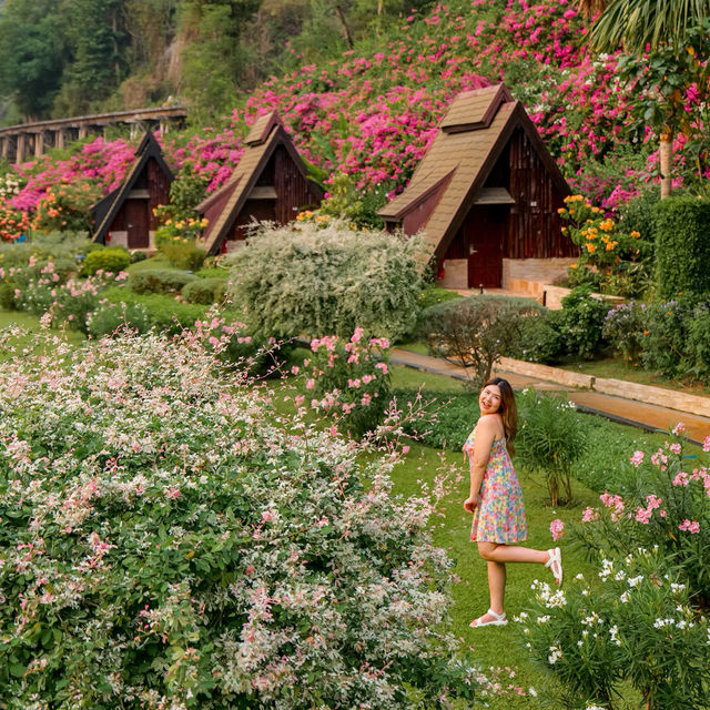 ที่พักวิวรถไฟริมแม่น้ำแคว สวนไทรโยครีสอร์ท จ.กาญฯ
