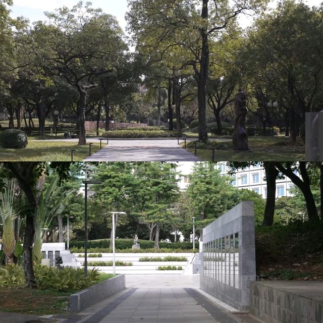 「國立臺灣美術館外大草坪」- 放鬆休息、裝置藝術、綠意陽光，享受美術文化