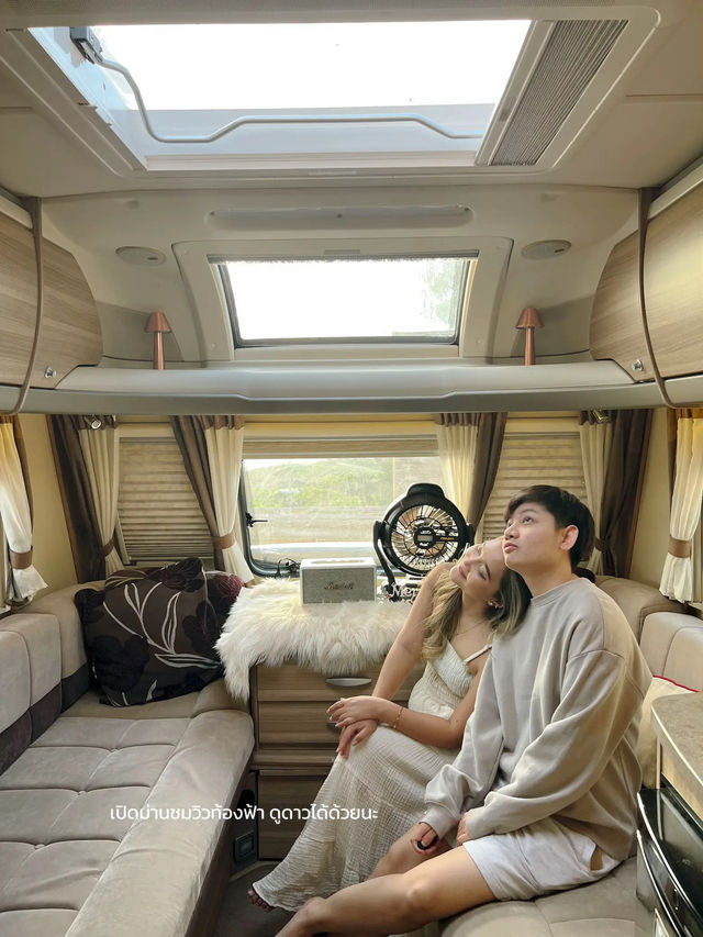  🚌   🌤️ หนีความวุ่นวายไปนอนรถบ้านติดทะเล