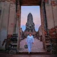 จุดชมพระอาทิตย์ พระปรางค์ วัดราชฯ อยุธยา 