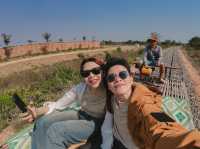 Bamboo train รถไฟไม้ไผ่ ที่พระตะบอง