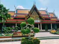 泰國曼谷市中心湄南河畔著名古跡皇家寺廟景點：Wat Sangwet Witsayaram，暹羅文化藝術精美寺廟建築，適合打卡拍照📸冥想