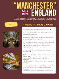Manchester 3 days itinerary 🛖