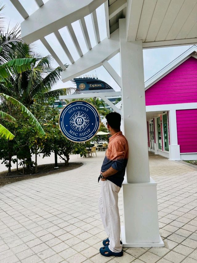 Bliss is a Bahamian spring day on Ocean Cay. ☀️🌴"**  