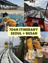 🇰🇷 SEOUL & BUSAN‼️7D6N chill itinerary 🍃