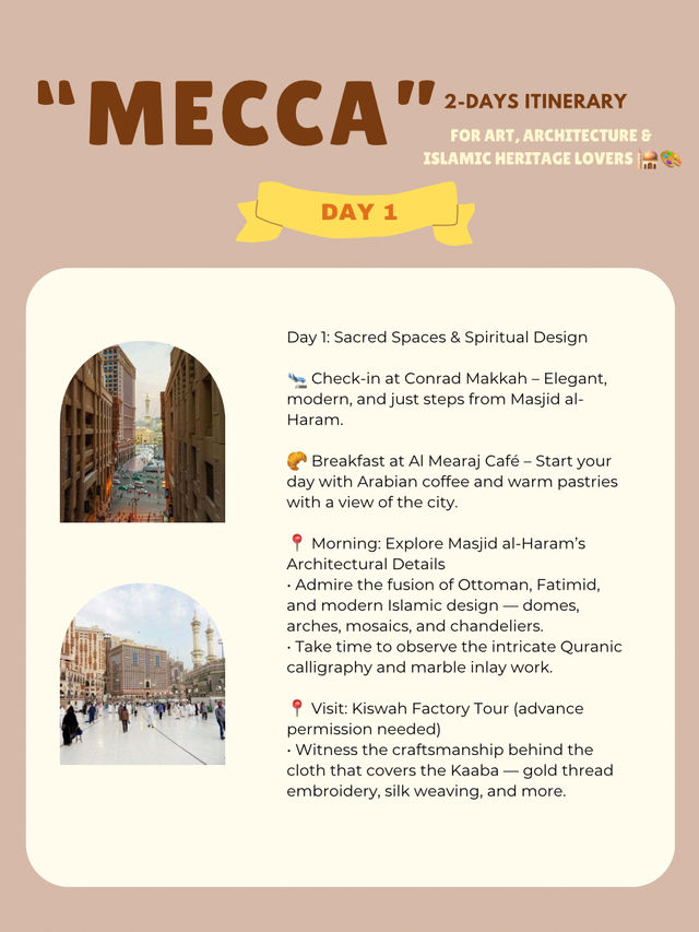 Mecca 2-days itinerary 