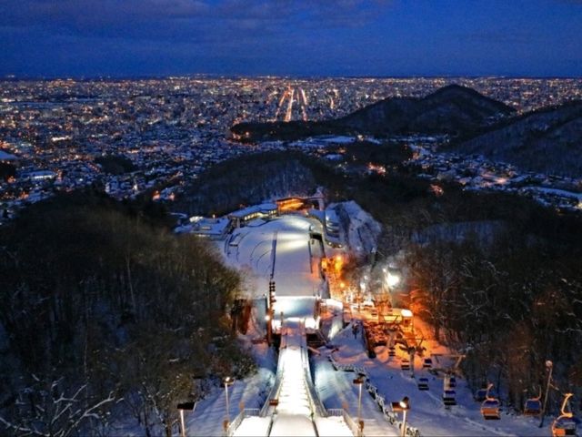 日本搭纜車上藻岩山看夜景💕🥳