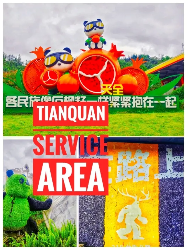 Tianquan Service Area, a rest stop on Route 318.