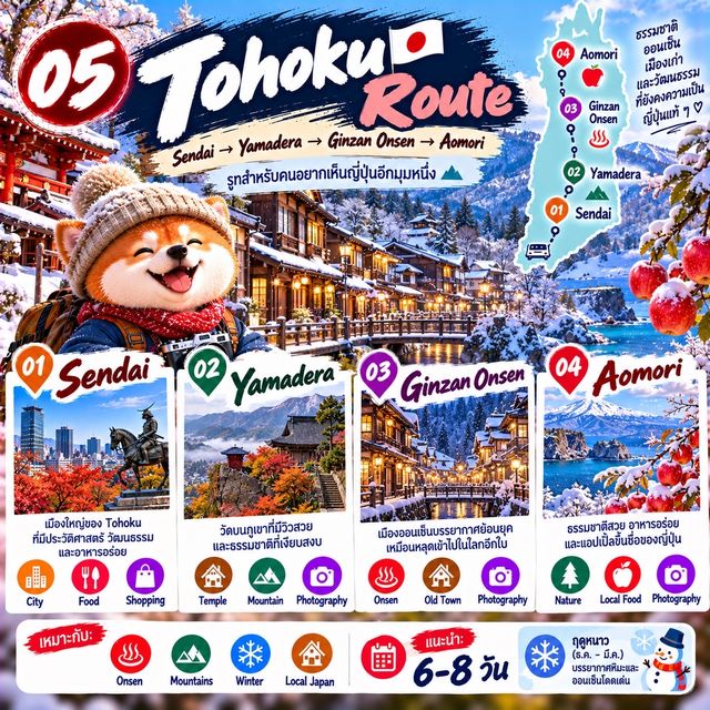 🇯🇵 5 รูทเที่ยวยอดนิยมในญี่ปุ่น