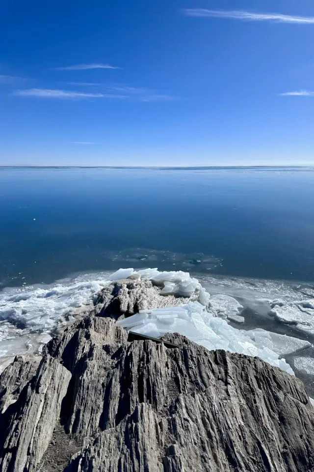 冬の青海湖！