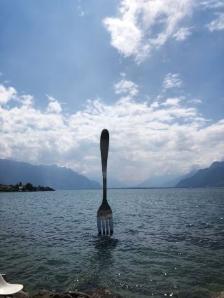 The beautiful small town in the niche of Switzerland