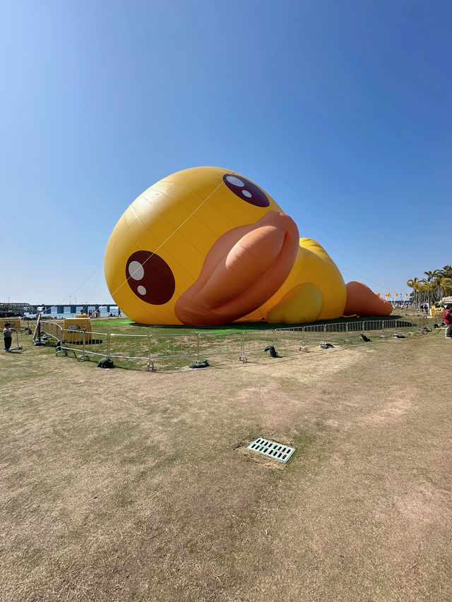 深圳前海驚現巨型小黃鴨打卡免費送周邊鴨