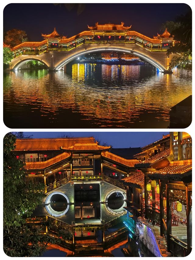搖曳穿梭台兒莊古城白晝景然彷彿置身夢幻水鄉