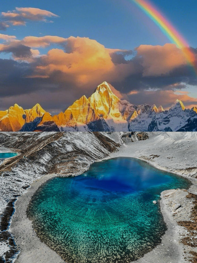 晴天湖水最藍
