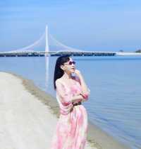 海花島嘅濱海公園，長長嘅椰夢長廊，隨手一拍都係大片