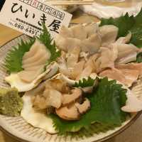 沖縄の栄町で貝づくし！