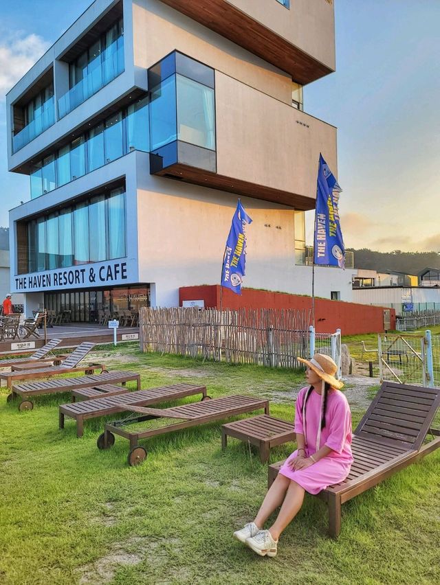 휴양지 온듯! 노을타임 오션뷰 직관 힐링카페🏝