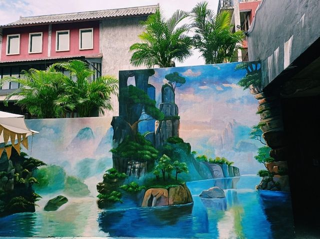 泰國曼谷市中心著名藝術墻繪壁畫景點：Dragon town，精美中華文化藝術墻繪壁畫，復古建築，適合打卡拍照📸