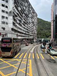香港島のトラムで市街地観光