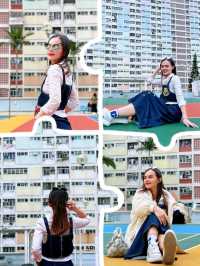 Choi Hung Estate สนามบาสตึกสีรุ้ง