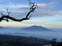 Catching sunrise on Mt Bromo
