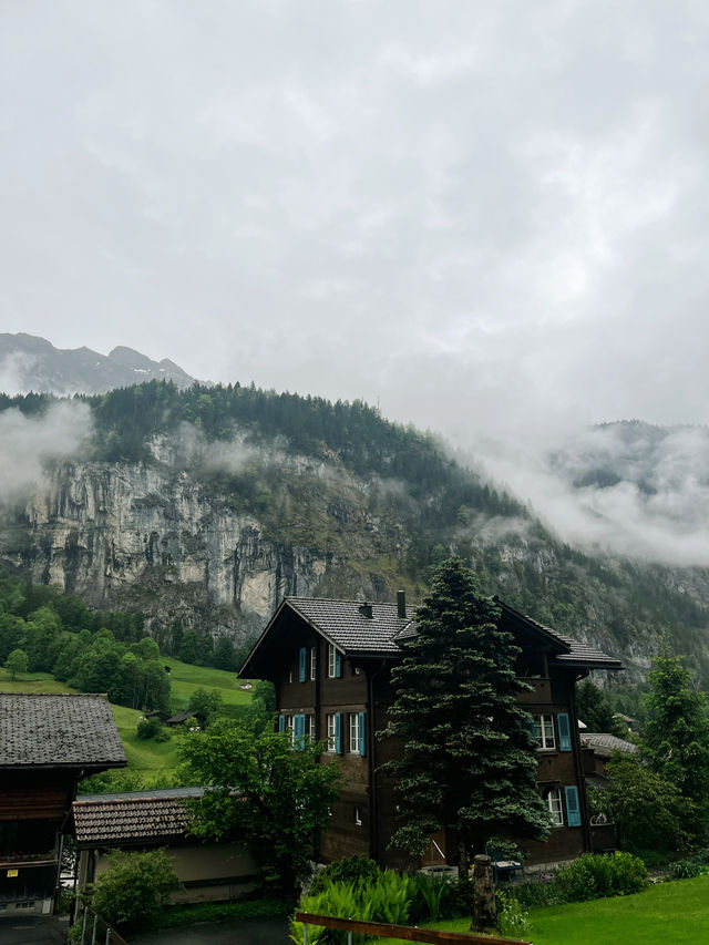 Misty Magic: A Rainy Day in Lauterbrunnen