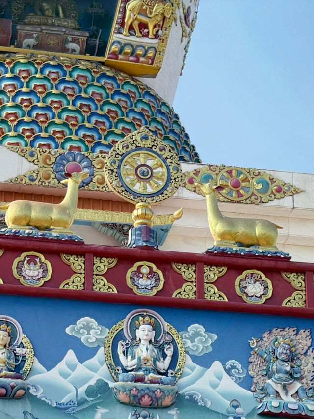 【ネパール・ルンビニ Great Drigung Lotus Stupa】チベット仏教の精髄が宿る鮮やかな寺院