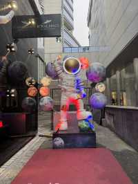 Walking places with night life in Arbat street Moscow