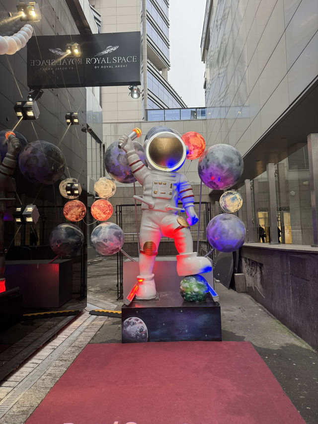 Walking places with night life in Arbat street Moscow Walking places with night life in Arbat street Moscow