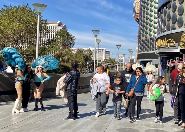 Walk along the Las Vegas Boulevard.