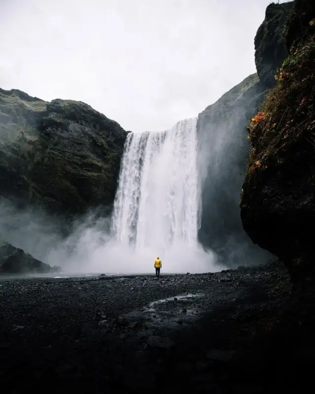 The Power of Nature Unleashed: Skogafoss Waterfall