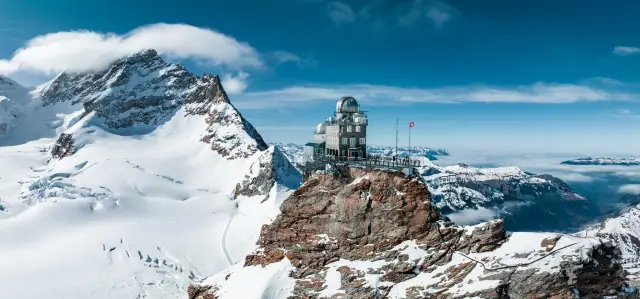 What is it like to look down on all the mountains from the top of Europe, the Jungfrau Peak