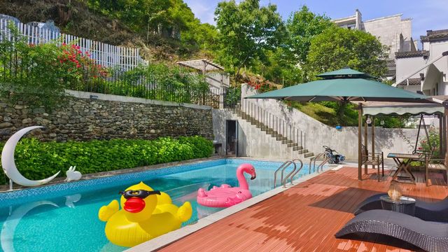 黃山民宿|花園院子 花園餐廳|戶外泳池