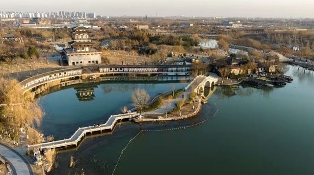 商丘漢梁文化公園那個皇家園林盛景