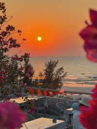 涠洲島花錢最值得的一筆夕陽晚餐好浪漫。