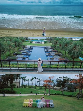Hailing Island | Lying in the Poly Crown Plaza Hotel, gazing at the hazy sea view. Today, Hailing Island was shrouded in mist and light rain. I checked into the Poly Crown Plaza Hotel.
